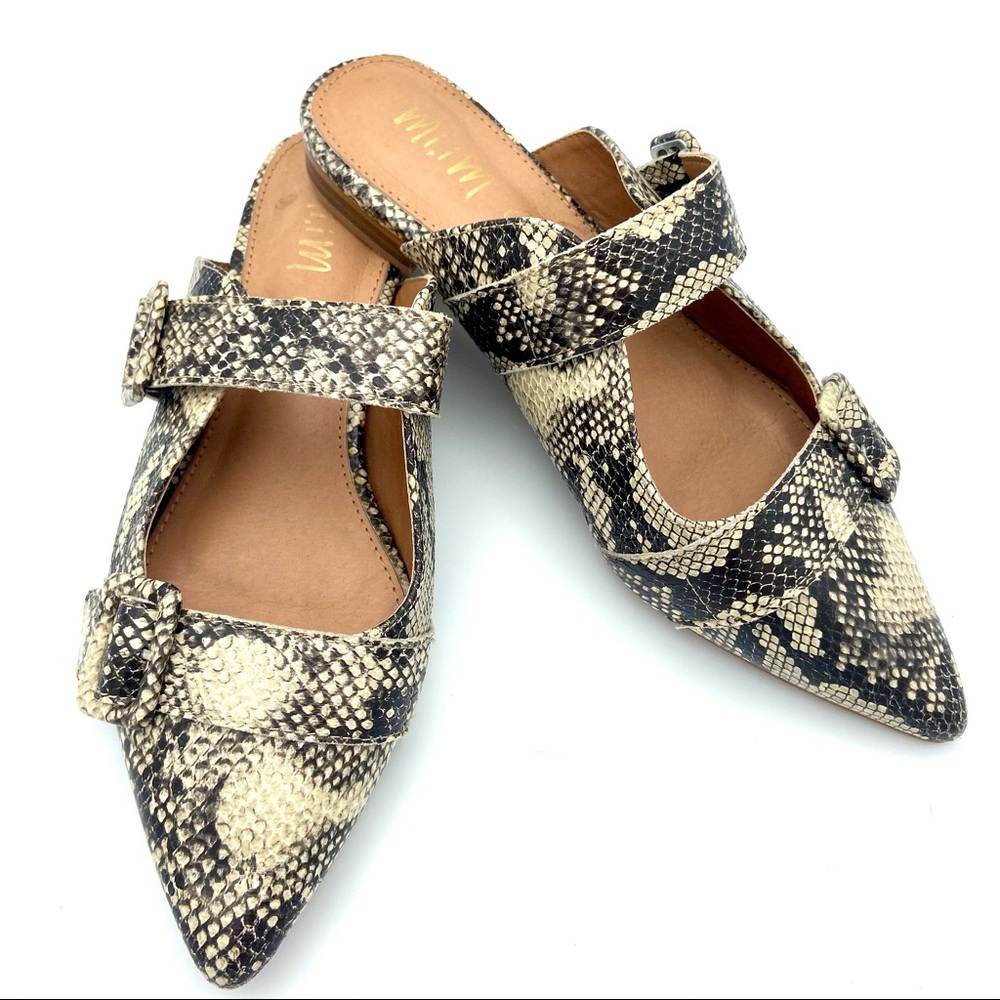 Mi,iM Hannah Slide on Snakeskin Print Mules Size 8